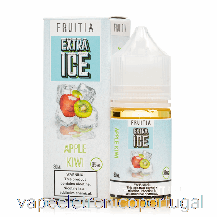Vape Eletrônico Maçã Kiwi - Gelo Extra - Sais De Frutas - 30ml 35mg